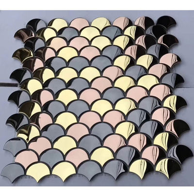 Внутренние плитки трещины стекла Мозаика из нержавеющей стали для бассейна Декорация стен